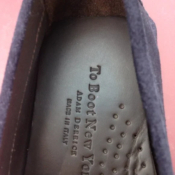 To Boot New York Ocean Drive Suede Driver Loafer Blue 8M NWT